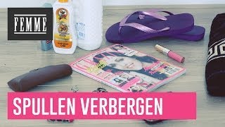 Belangrijke spullen verbergen in je beach bag - FEMME