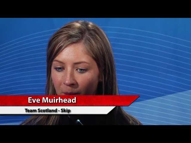 2012 Ford World Women's Curling Championship Draw 16 Media Scrum