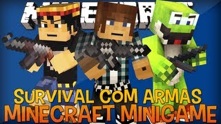 Armas no Mapa do GTA?! - Minecraft Server - Survival com Armas