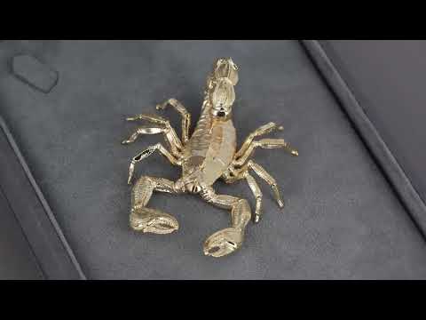 Кулон из желтого золота скорпион