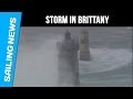 Sea storm in Brittany