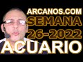 Video Horóscopo Semanal ACUARIO  del 19 al 25 Junio 2022 (Semana 2022-26) (Lectura del Tarot)