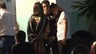 Katrina Kaif seen taking comfort on Salman Khan's shoulder.