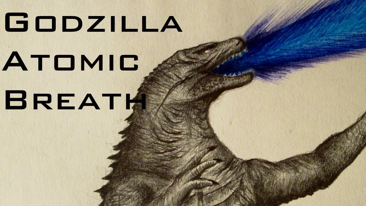 Godzilla 2014 Amazing Atomic Breath Drawing Speed Art - YouTube