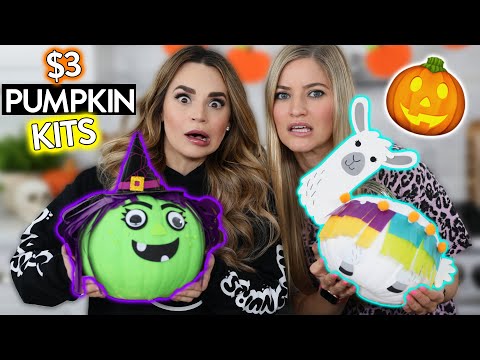 Trying $3 Pumpkin Decorating Kits! w/ iJustine!