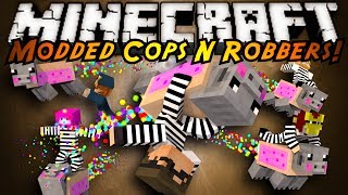 Minecraft Mini-Game : MODDED COPS N ROBBERS! TRAIL MIX!