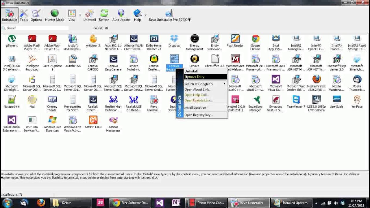 Revo Uninstaller | Crapware tool bars | Free to use - YouTube