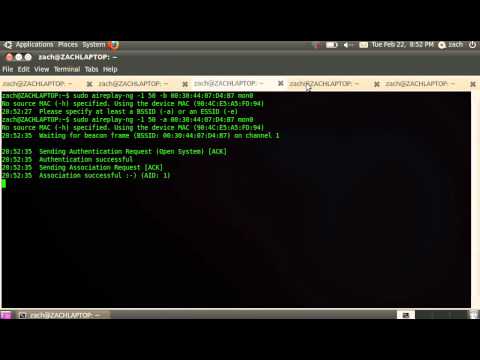 Simple WEP Crack Ubuntu 10.04 Aircrack - YouTube