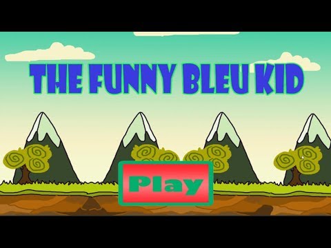 Colorful Game - Funny Little Blue Mario Kid Hit Mushrooms and Collecting Coins