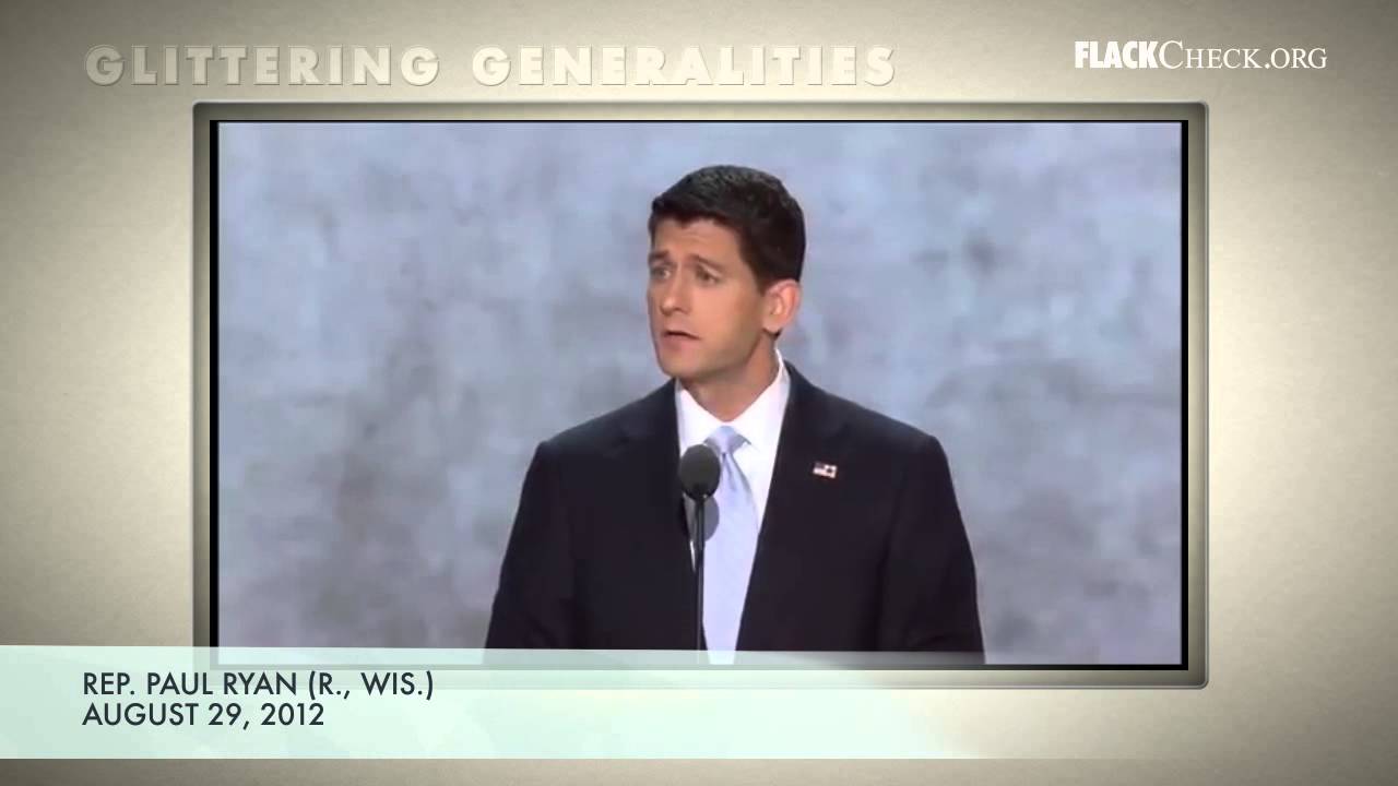 Glittering generalities in advertising picture