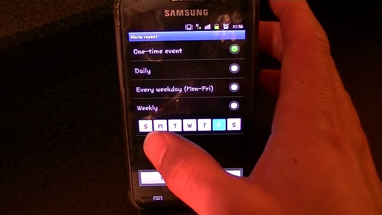 How to Set Your Alarm on Samsung Galaxy S - YouTube