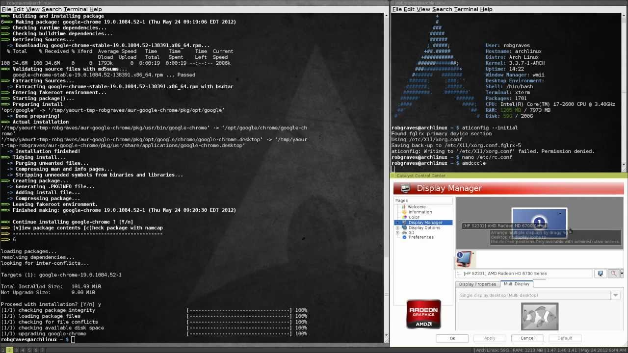 Arch Linux Installation Part 5 - Proprietary Video Drivers and Etc ...