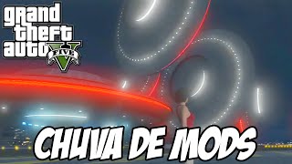 GTA V - CHUVA DE OVOS ALIENS, DISCO VOADOR E RODA GIGANTE MUITOS MODS