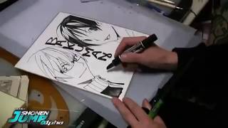 Famous mangaka draw (Tite Kubo,Masashi Kishimoto,Takeshi Obata,Eiichiro Oda)