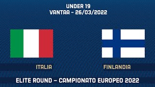Italia-Finlandia - Elite Round U19 - Live ore 15:00