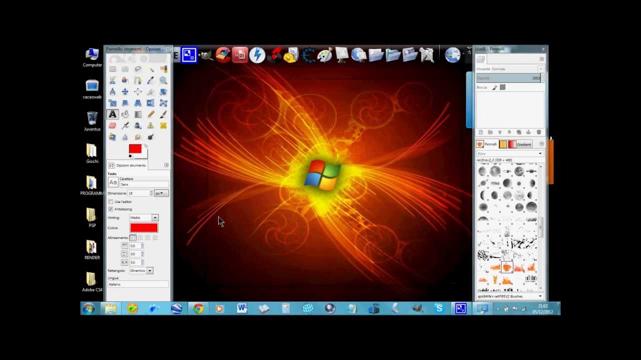 Come scaricare i pennelli e i fonts per Gimp 2.8 - YouTube