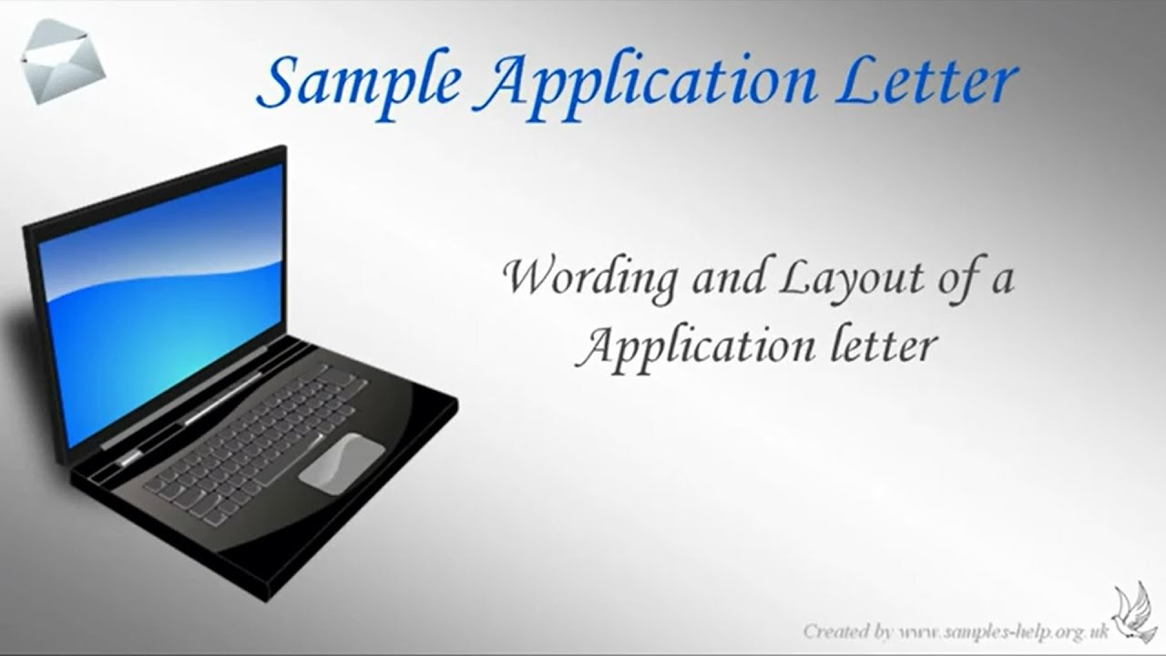 How to write an application letter youtube
