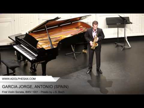 Dinant 2014 - Garcia Jorge Antonio - First Violin Sonata, BWV 1001 - Presto by J.S. Bach