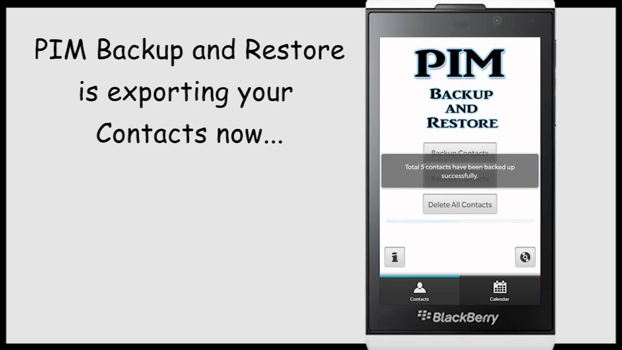 PIM Backup and Restore for Blackberry 10 - YouTube