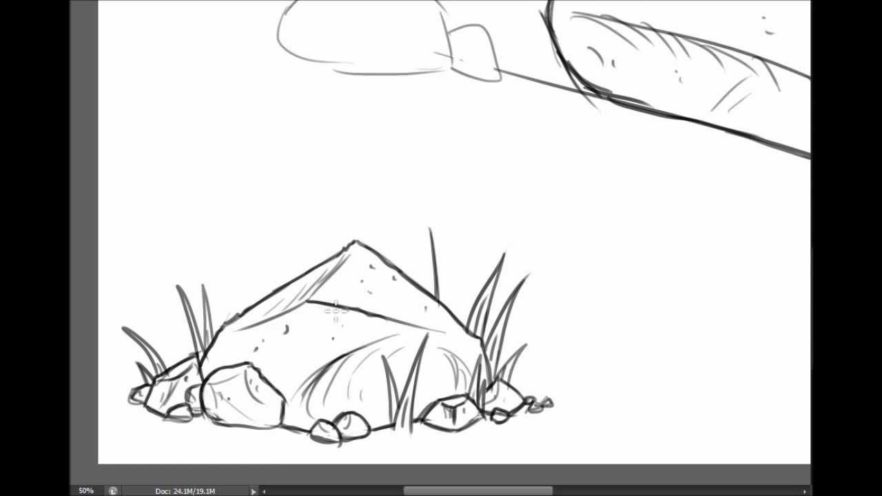 How to draw Rocks and Boulders YouTube