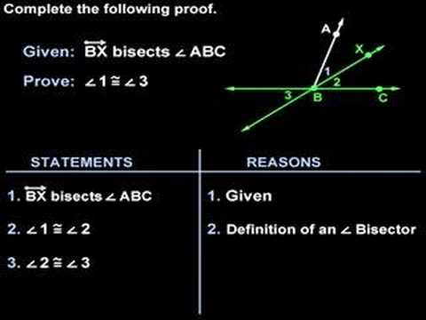 Geometry Proofs - Two Column Proofs - MathHelp.com - YouTube