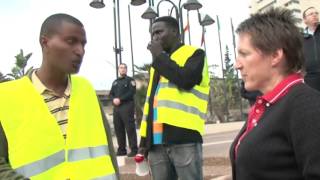 African Refugee In Israel protest Silent Outside German Emba 22/01/2014 פליטים אפריקאים בישראל