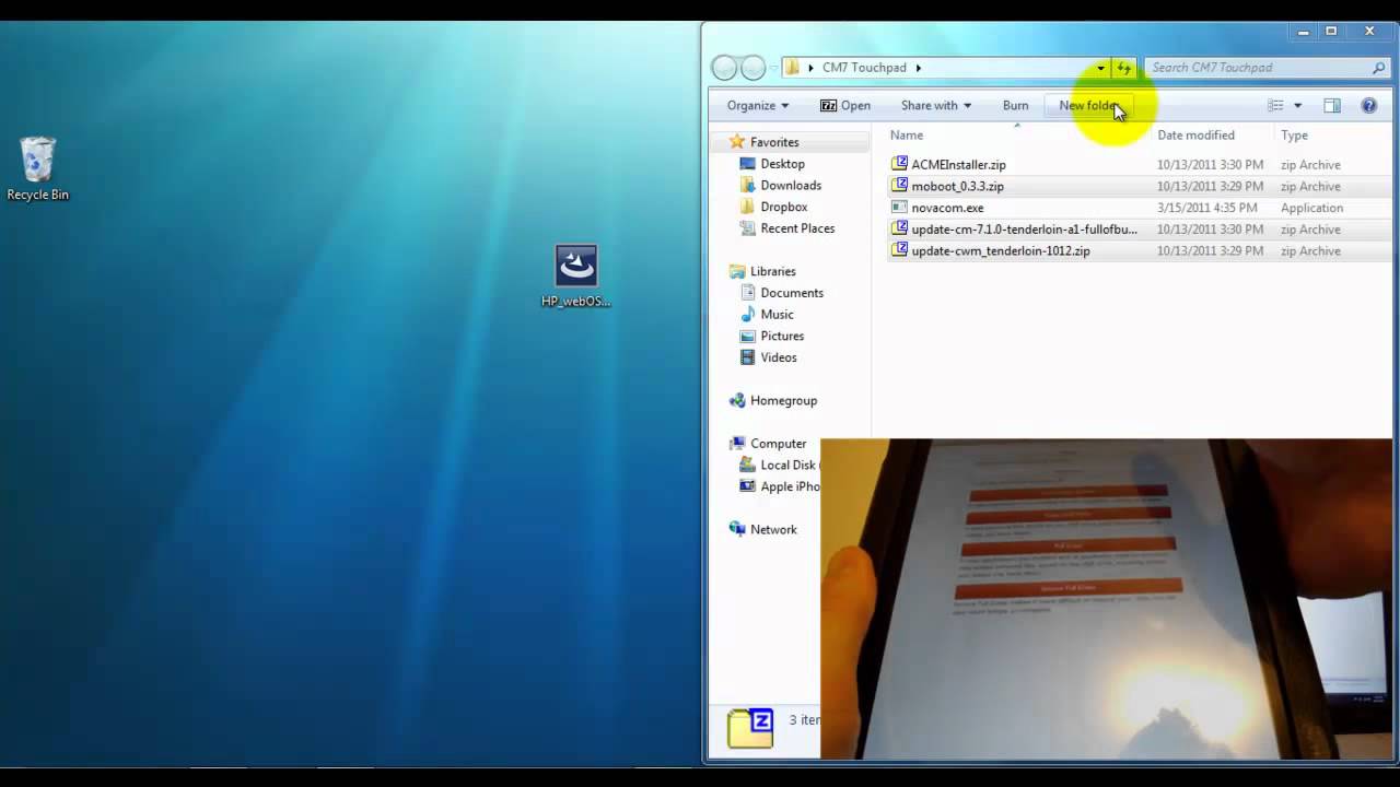 ... INSTALL CYANOGENMOD 7.1 ANDROID 2.3.7 ON HP TOUCHPAD (WINDOWS