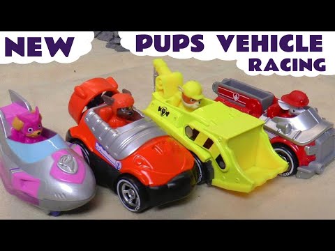 Paw Patrol Mighty Pups Racing with Pixar Cars McQueen and Funny Funlings Full Episode English