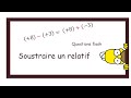 Soustraire un relatif - Questions flash