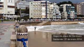 Accidente playa del Sardinero (durante el temporal) TOMA 2