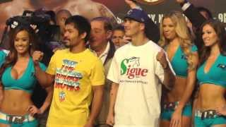 Manny Pacquiao vs Brandon Rios Weigh ins Full HD