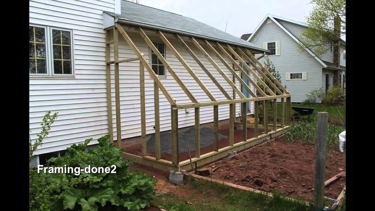 Lean-to Greenhouse - YouTube