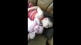 Baby wakes up brother and sister