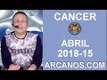 Video Horscopo Semanal CNCER  del 8 al 14 Abril 2018 (Semana 2018-15) (Lectura del Tarot)