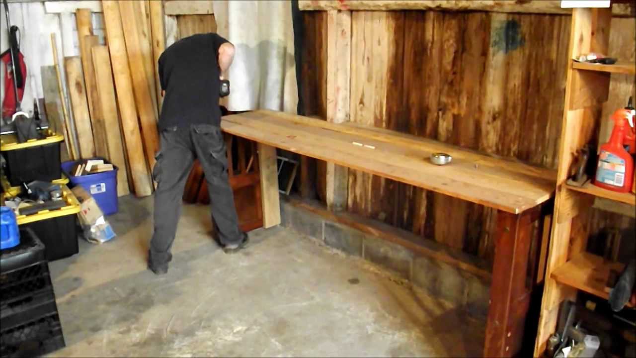 DIY How To Make A Homemade Wood Workbench, Free - YouTube