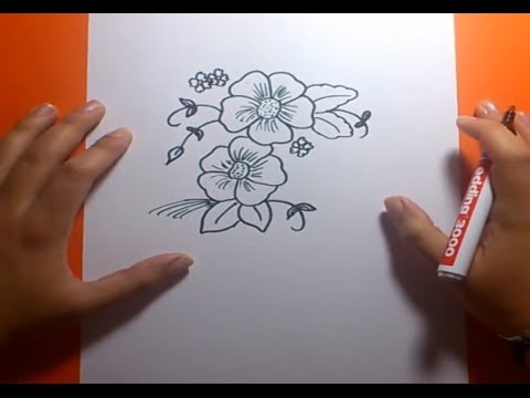 Como dibujar flores paso a paso 2 