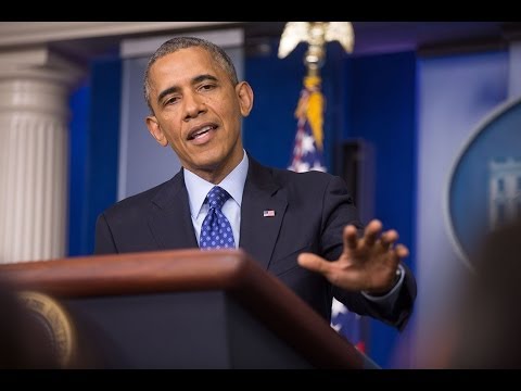 President Obama delivers a statement from the White House Press Briefing Room on the situation in Iraq, and the steps the U.S. is taking in response, June 19, 2014.