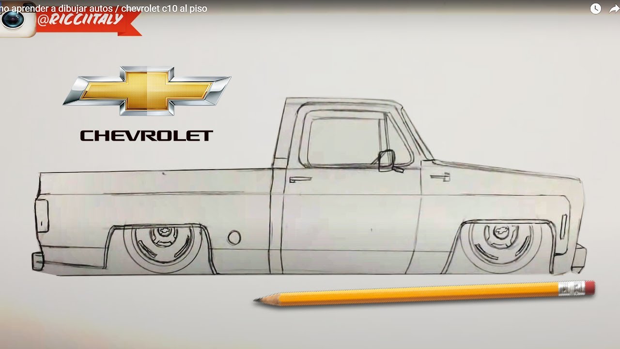 How To Draw A Pickup Truck Easy Step By Step 
