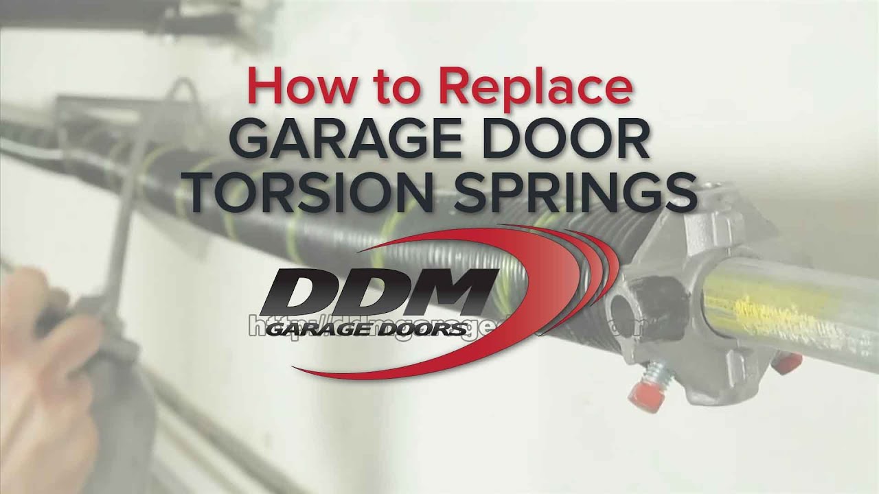 How To Replace Garage Door Torsion Springs - YouTube