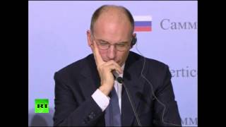 Пресс-конференция Владимира Путина и Энрико Летты