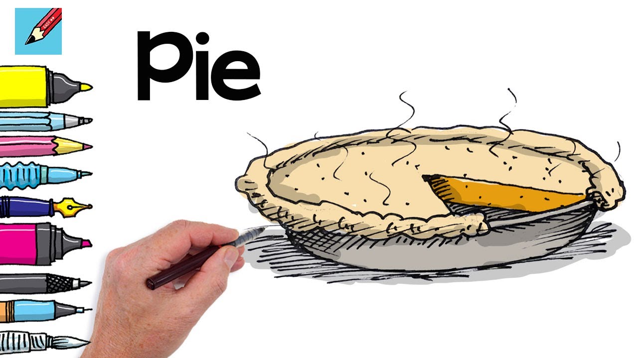 How to draw a Pumpkin Pie Real Easy YouTube