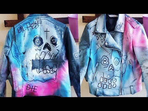 LIL PEEP Never Say Die Skull Leather Jacket | DIY 💛