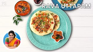 Instant Rava Uttapam & Onion Tomato Chutney Recipe Video HD | Kokahd.com
