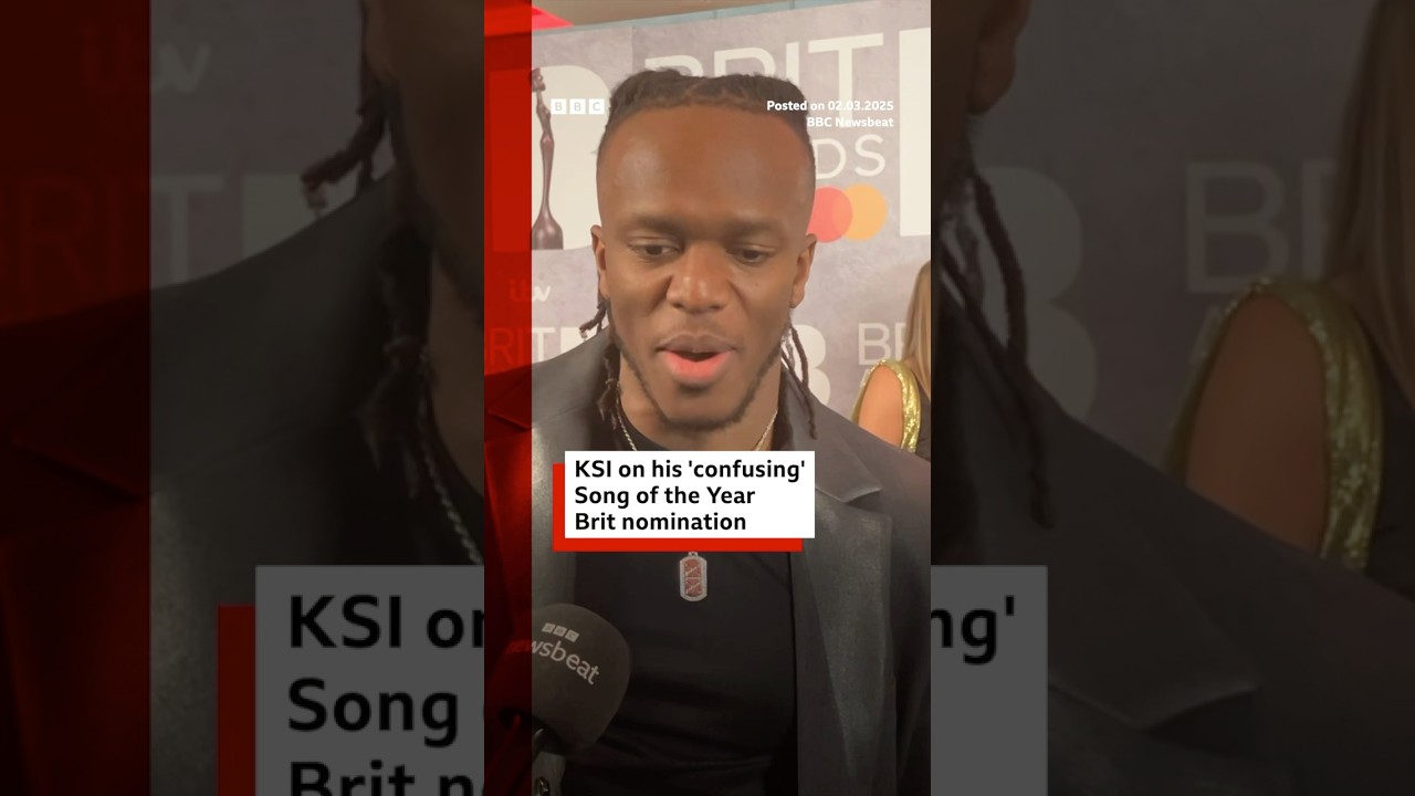 KSI’s song Thick of It was nominated for Song of the Year. #Brits #BBCNews