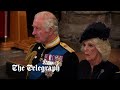 King Charles emotional as 'God Save the King' sung during Queen Elizabeth II's funeral service