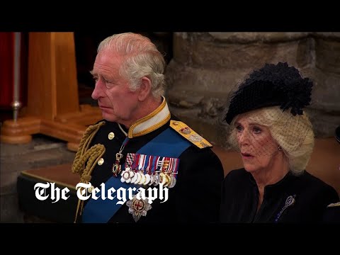 King Charles emotional as 'God Save the King' sung during Queen Elizabeth II's funeral service