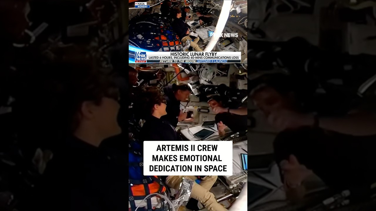 Artemis II crew makes emotional dedication in space #shorts