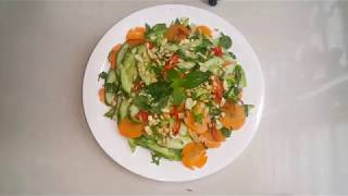 cách làm nộm dưa chuột giòn không ra nước ngọt mát.