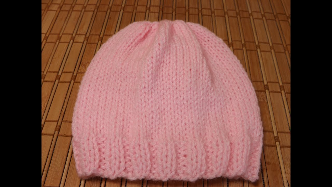 How to Knit A New Born Baby's Hat For Beginners YouTube