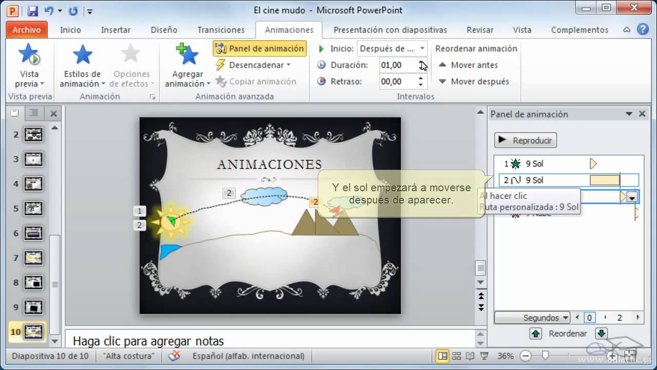 Animacion con power point